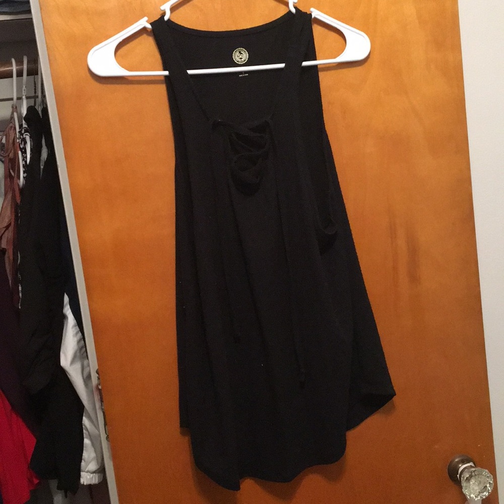 SO Black Laced Tank Top